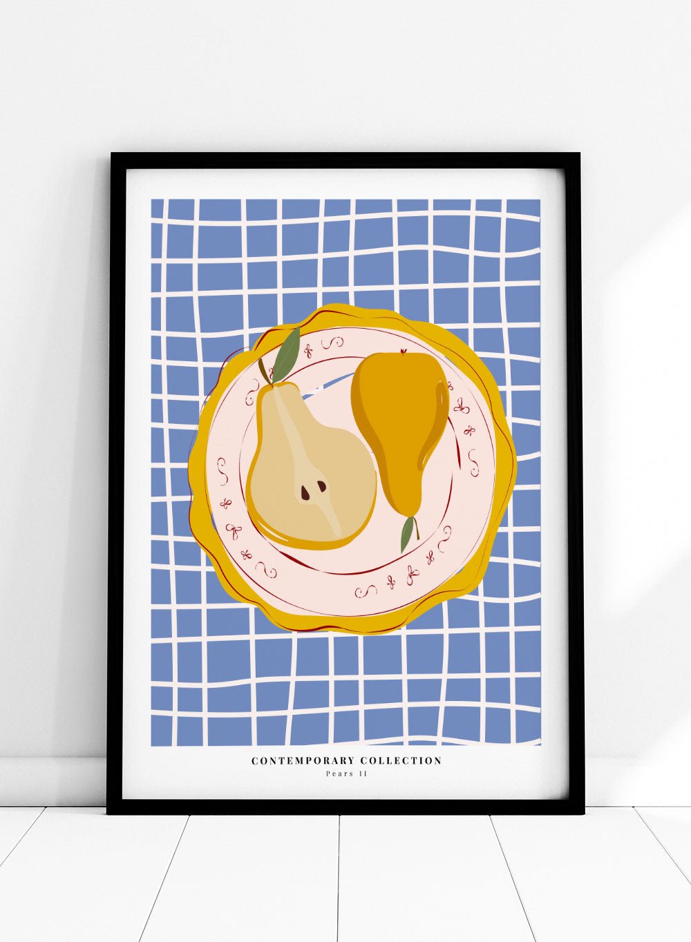'Pears on Porcelain' Aesthetic Art Print_Sugar & Canvas