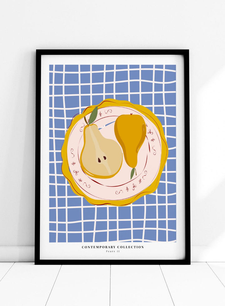 'Pears on Porcelain' Aesthetic Art Print_Sugar & Canvas