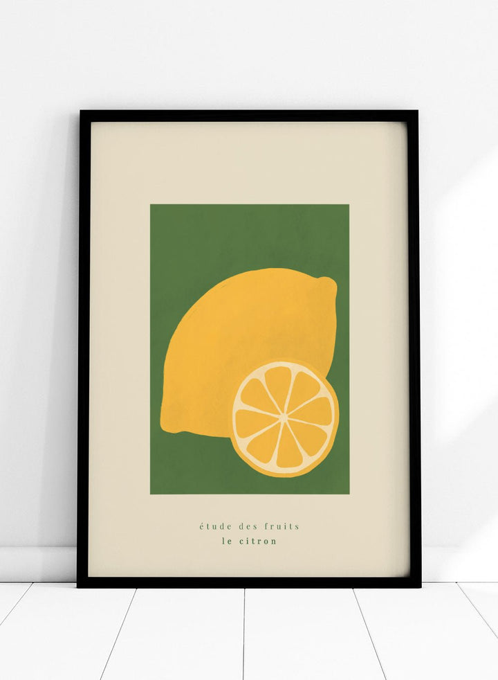 Lemons Citrus Aesthetic Kitchen Art Print_Sugar & Canvas