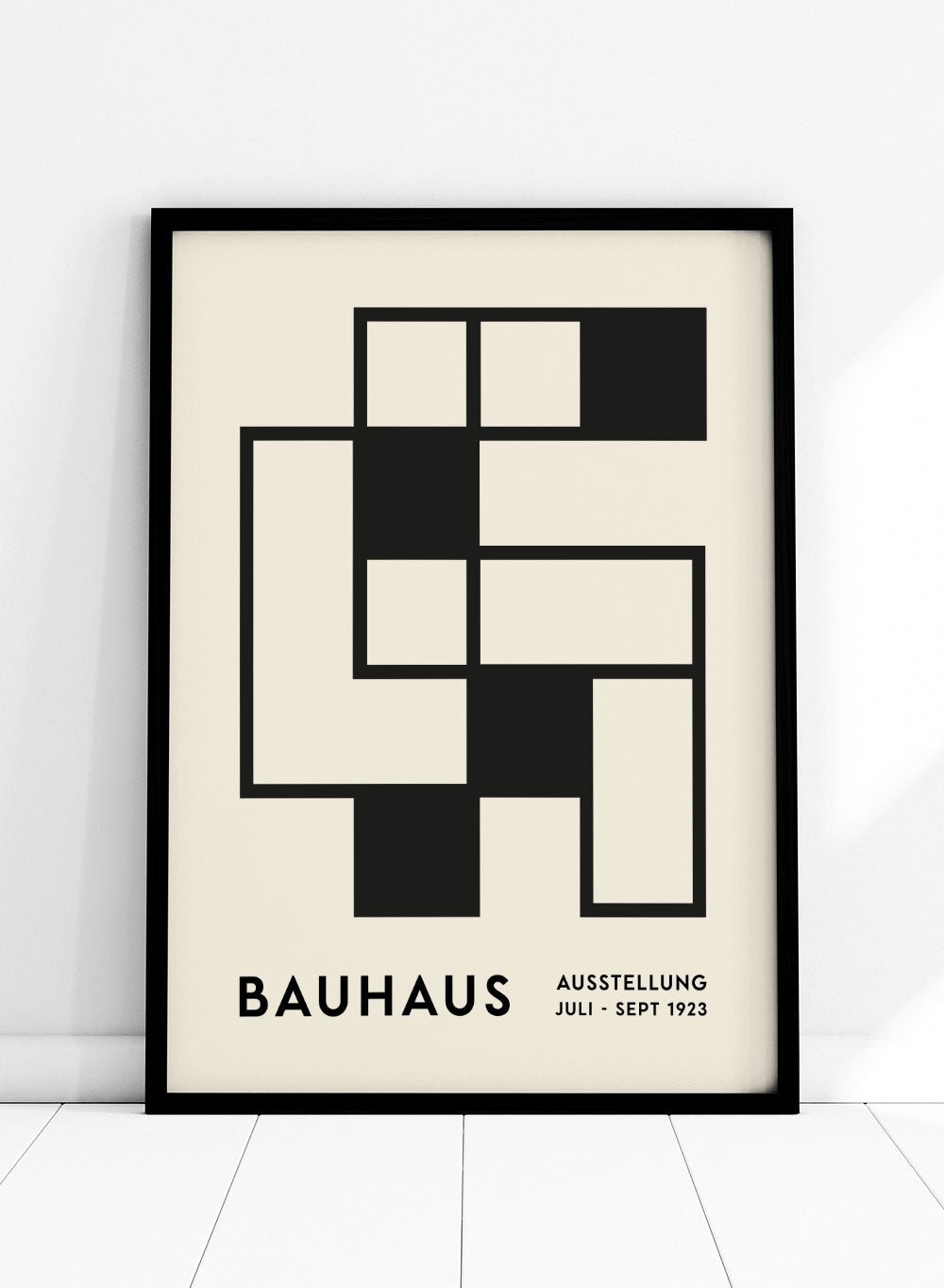 Bauhaus Geometric Squares Abstract Art Print BH70_Sugar & Canvas