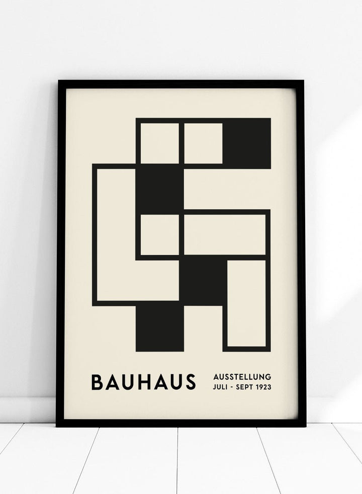Bauhaus Geometric Squares Abstract Art Print BH70_Sugar & Canvas