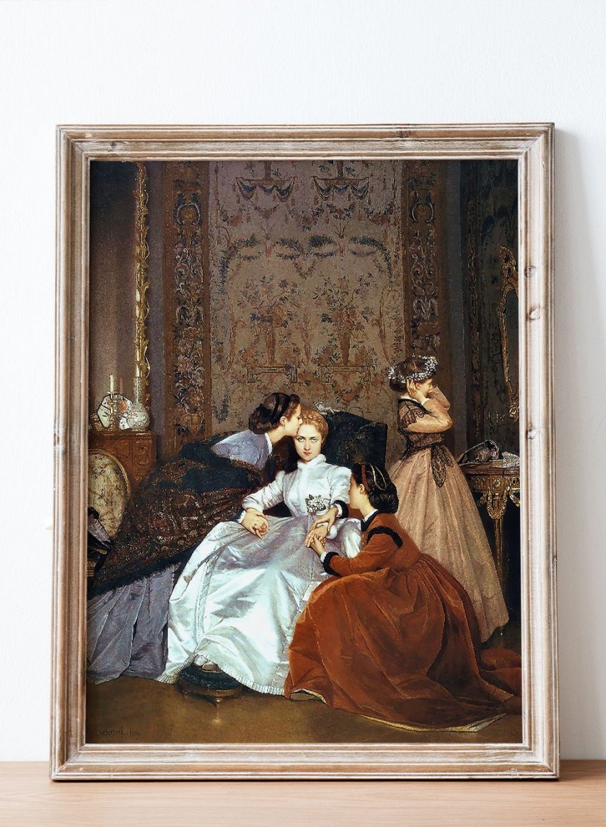 Hesitant Fiancee Vintage The Reluctant Bride Art Print | Auguste Toulmouche – Sugar & Canvas