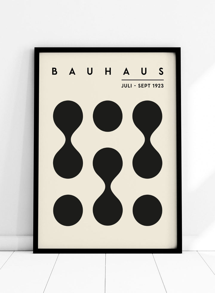 Bauhaus Geometric Dripping Circles Art Print BH65_Sugar & Canvas