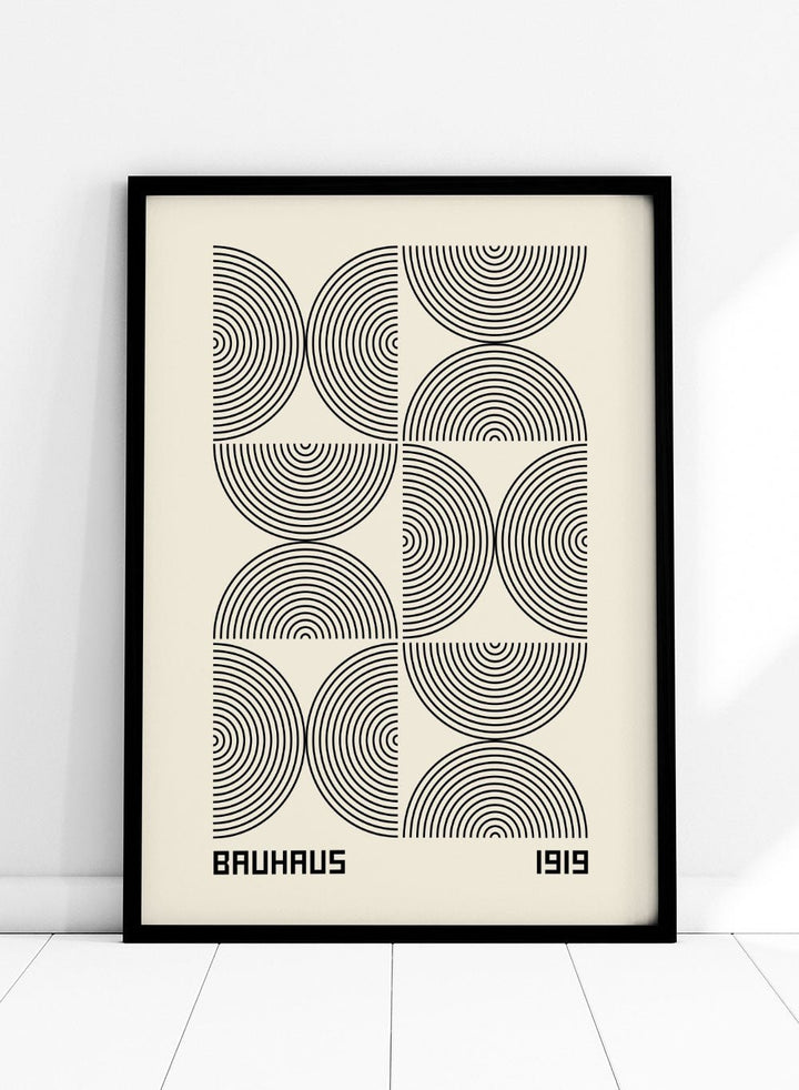 Bauhaus 1919 Geometric Lines Art Print BH64_Sugar & Canvas
