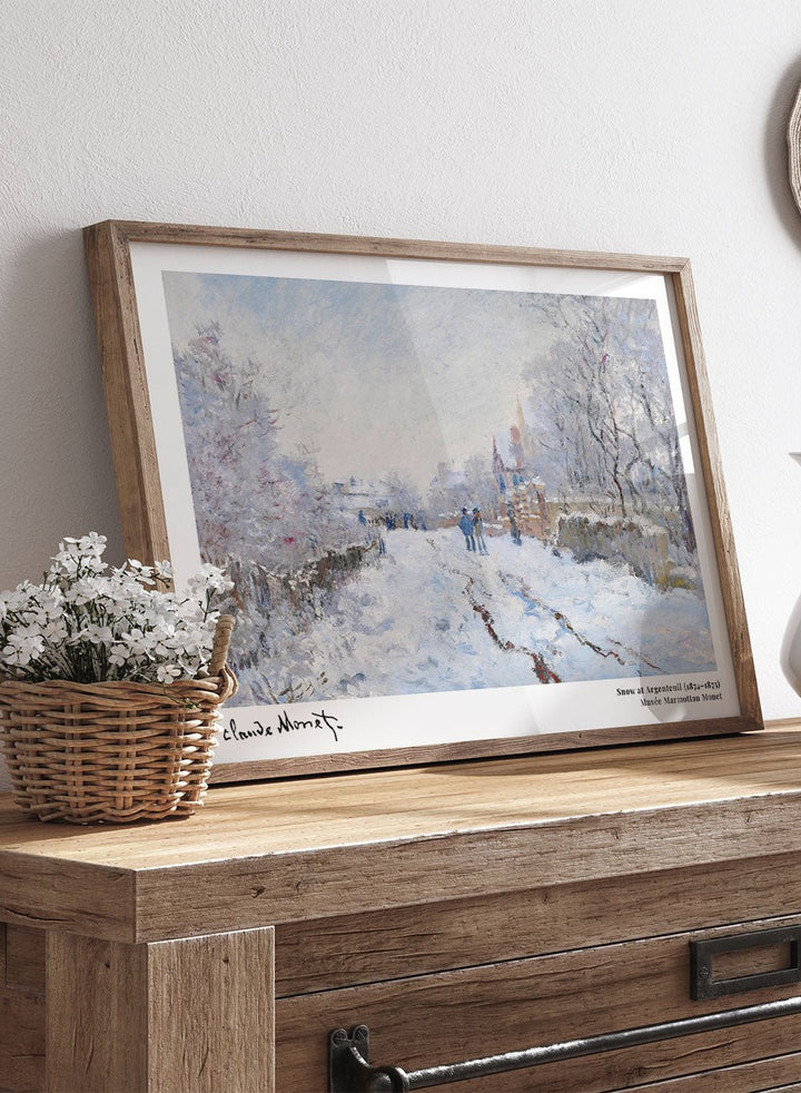 Claude Monet Snow at Argenteuil Art Print_Sugar & Canvas