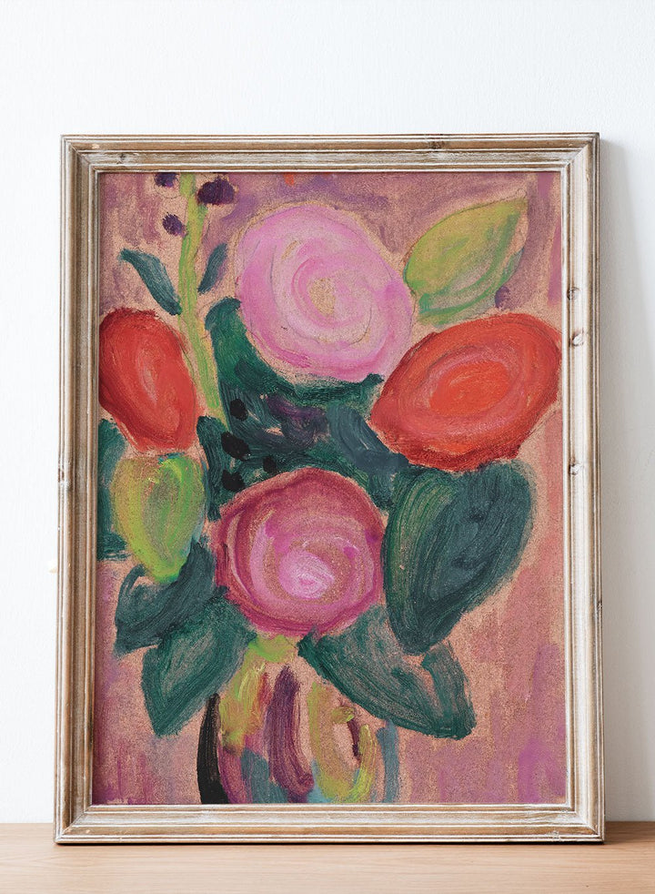 "Bouquet of Flowers in a Vase" Art Print_Sugar & Canvas