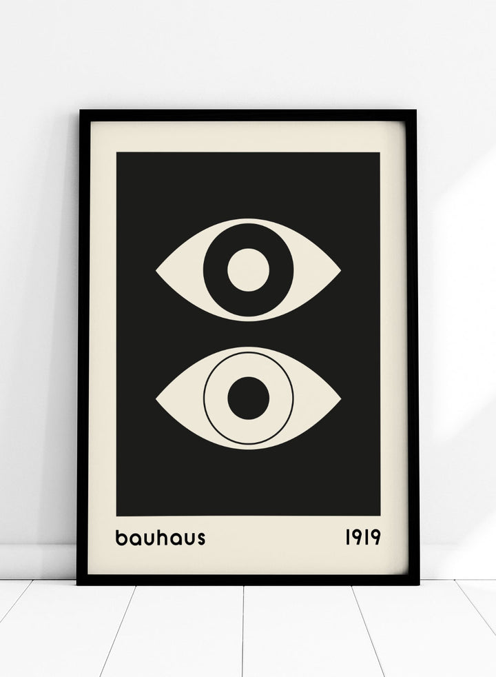 Bauhaus Geometric Eyes Abstract Art Print BH67_Sugar & Canvas