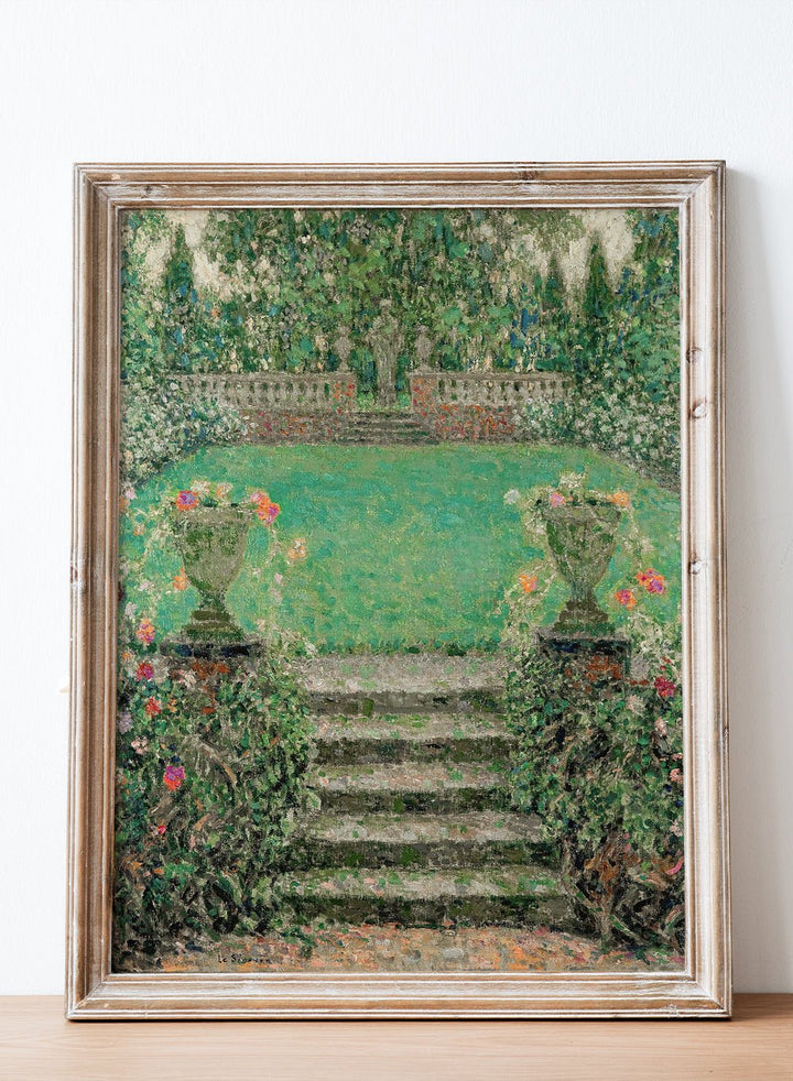 "Garden Steps, Gerberoy" Art Print_Sugar & Canvas