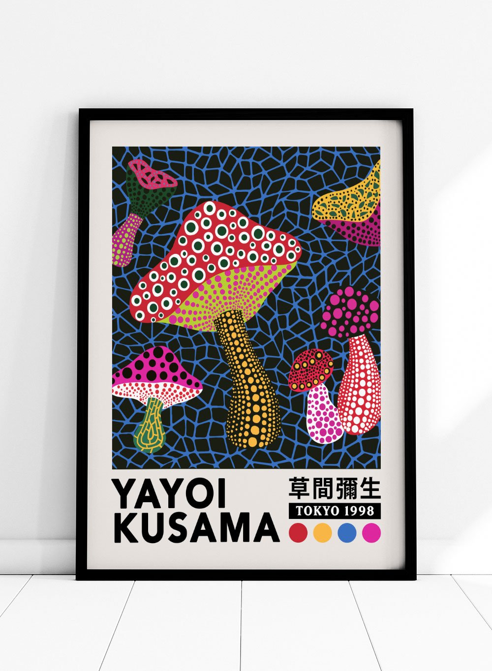 Yayoi Kusama Mushrooms Inspired Art Print_Sugar & Canvas
