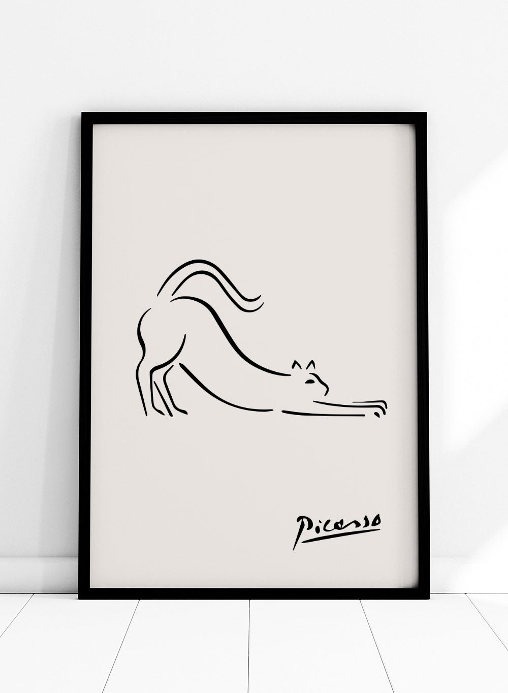 Pablo Picasso Feline Cat Sketch Line Art Print_Sugar & Canvas