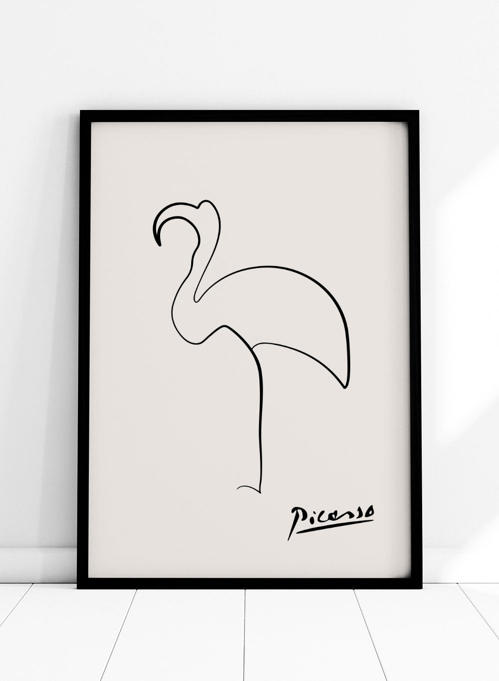 Pablo Picasso Flamingo Sketch Line Art Print_Sugar & Canvas