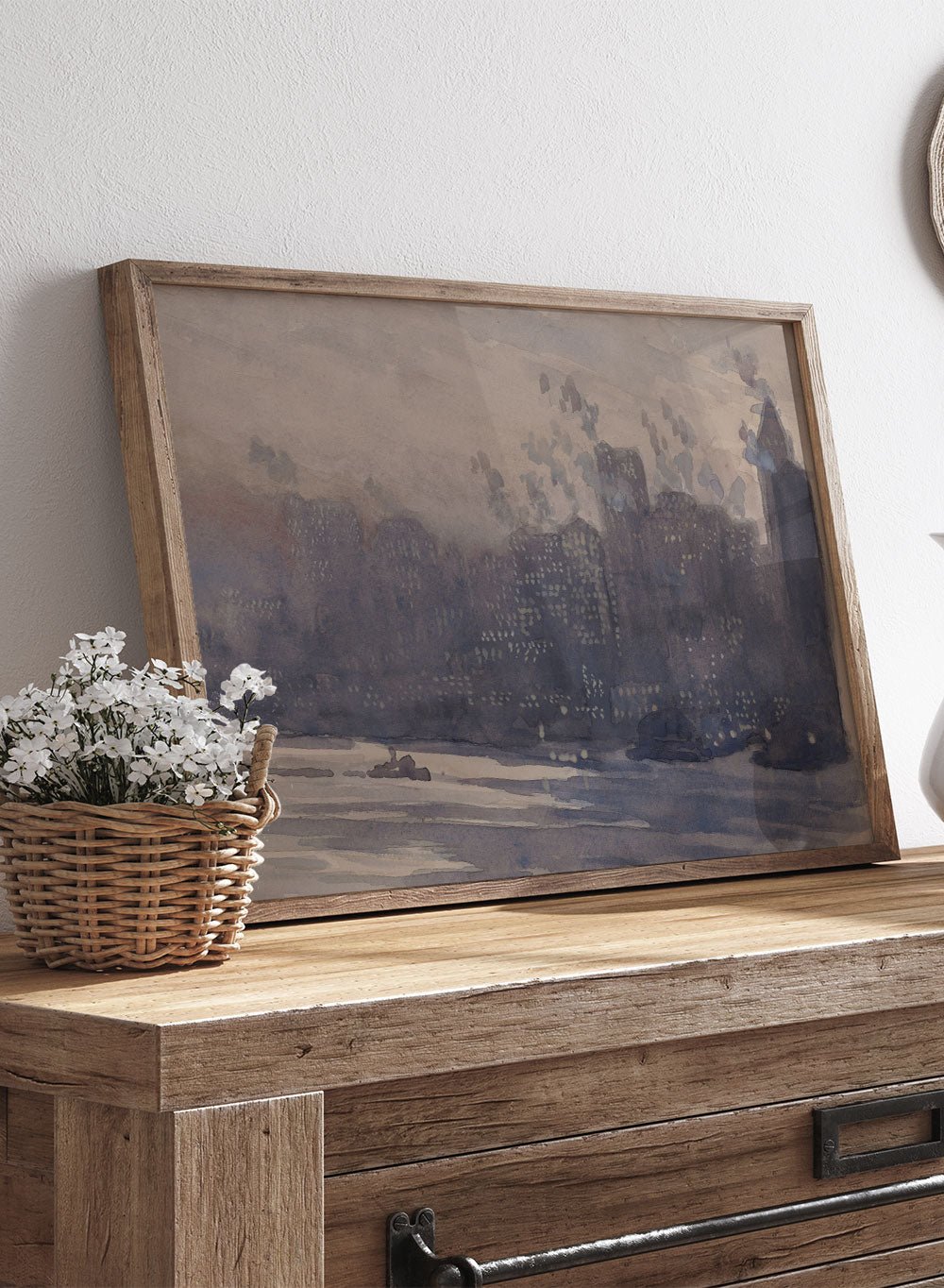 "View across the East River of the New York City" Art Print_Sugar & Canvas