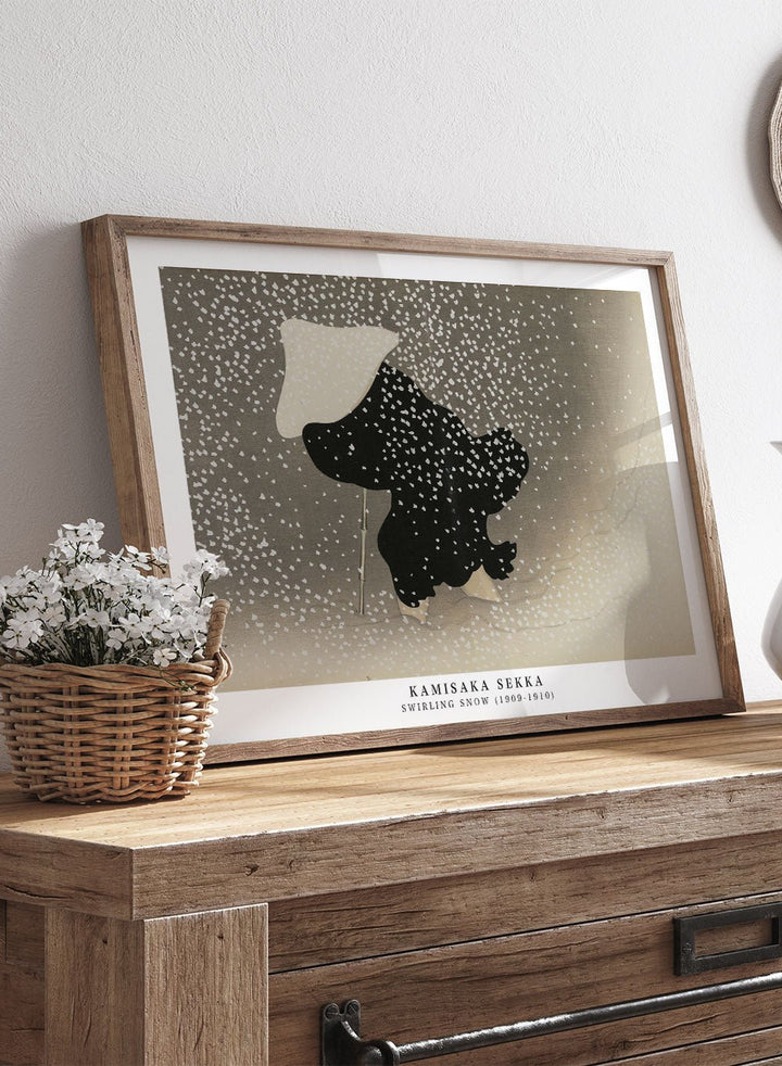 Kamisaka Sekka "Swirling Snow" Art Print_Sugar & Canvas