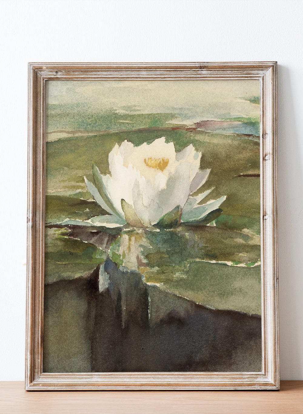 Vintage "Water Lily in Sunlight" Art Print_Sugar & Canvas