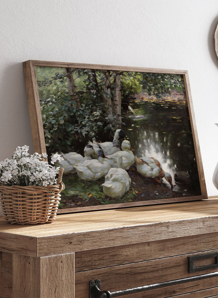 "Six Ducks by the Lake" Art Print_Sugar & Canvas