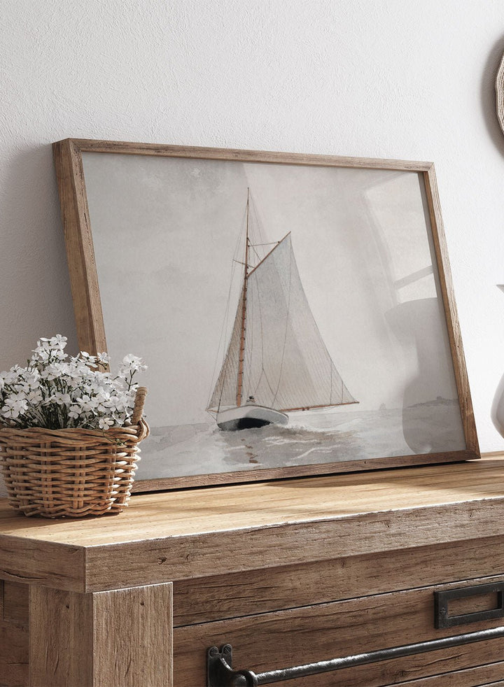 "Sailing off Gloucester" Art Print_Sugar & Canvas