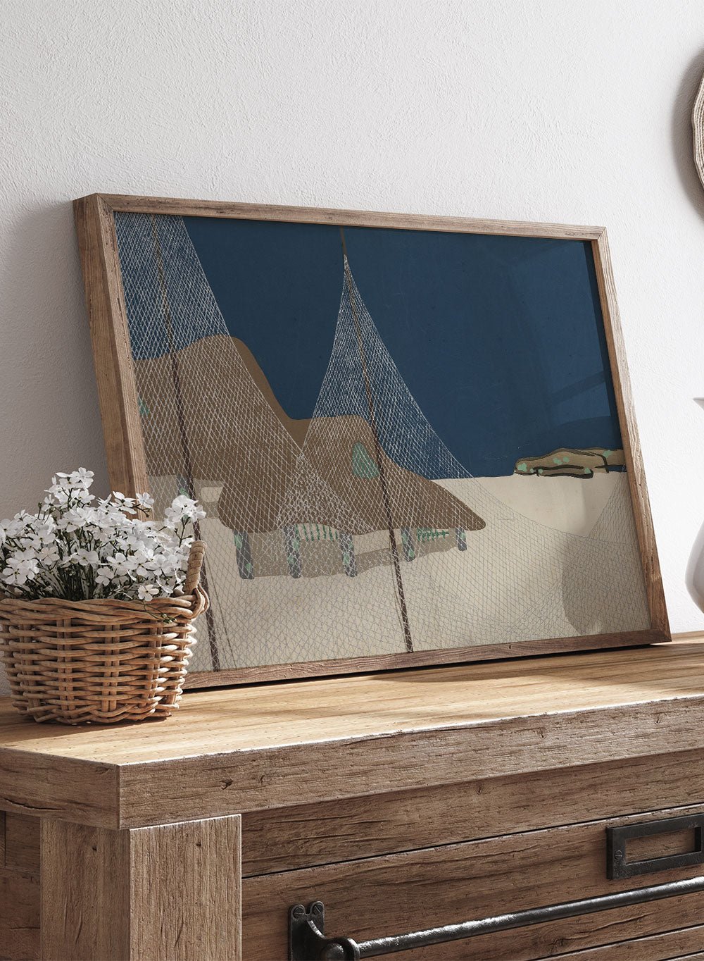 Kamisaka Sekka "Fishing Village" Art Print (Copy)_Sugar & Canvas