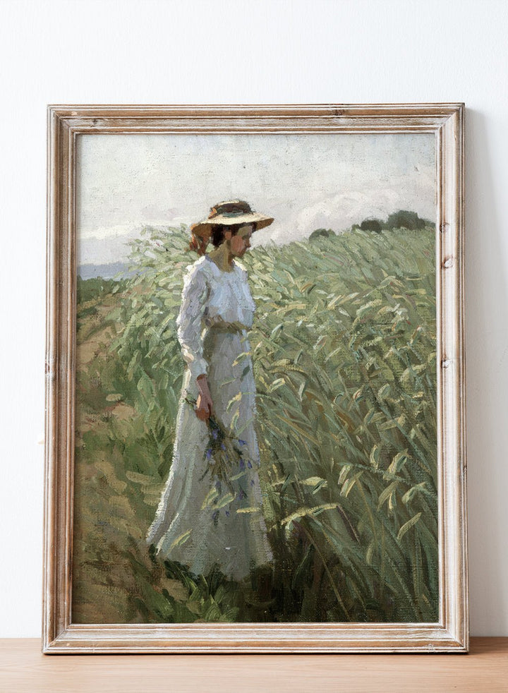 "Girl in the Wheat Field" Art Print_Sugar & Canvas