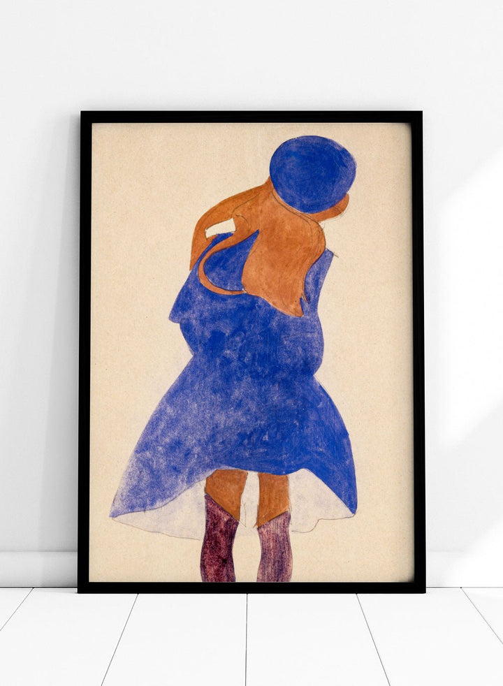 Egon Schiele Standing Girl Back View Art Print ES09_Sugar & Canvas