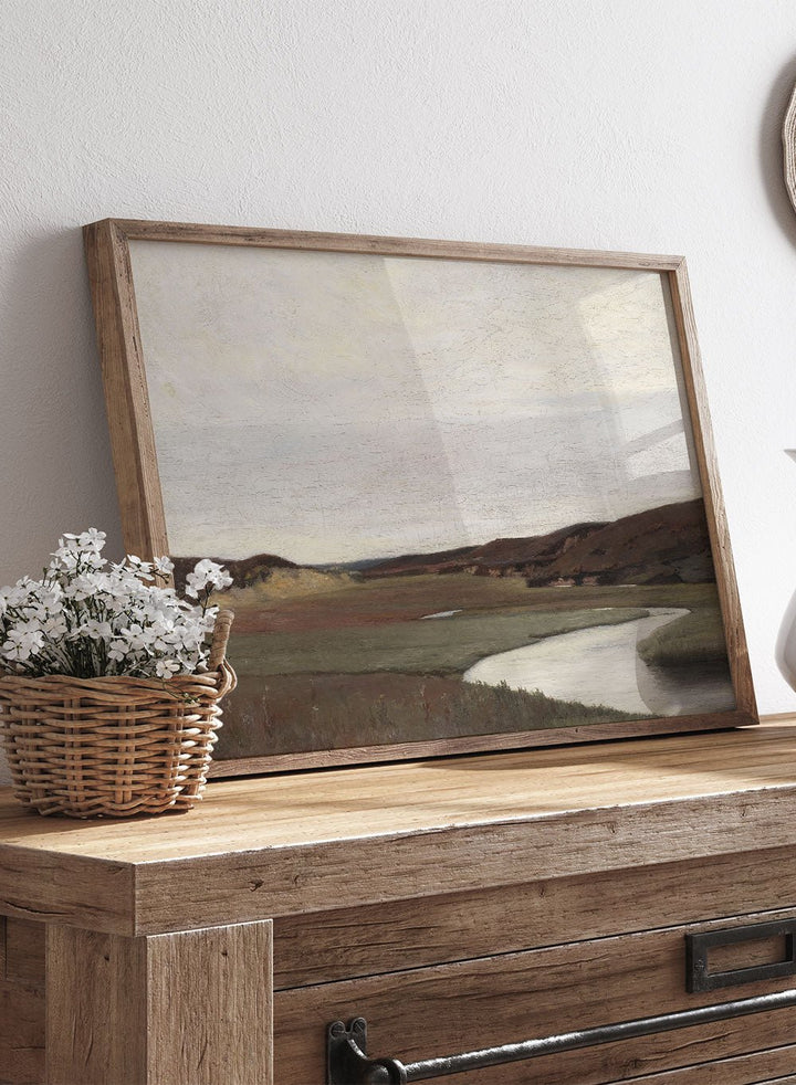 "A Summer's Day by the River Karup" Art Print_Sugar & Canvas