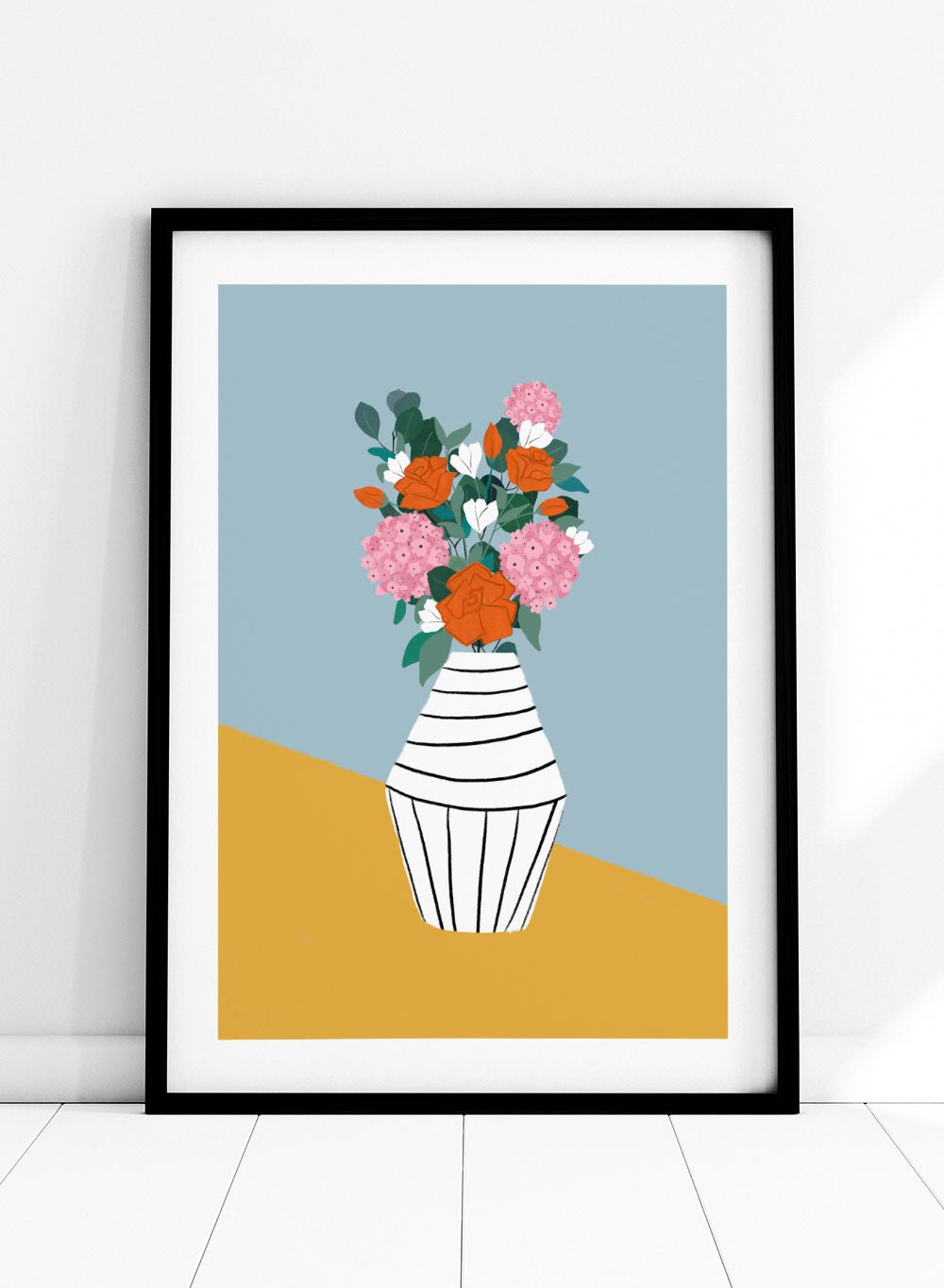 'Arrangement on Ochre' Aesthetic Art Print_Sugar & Canvas