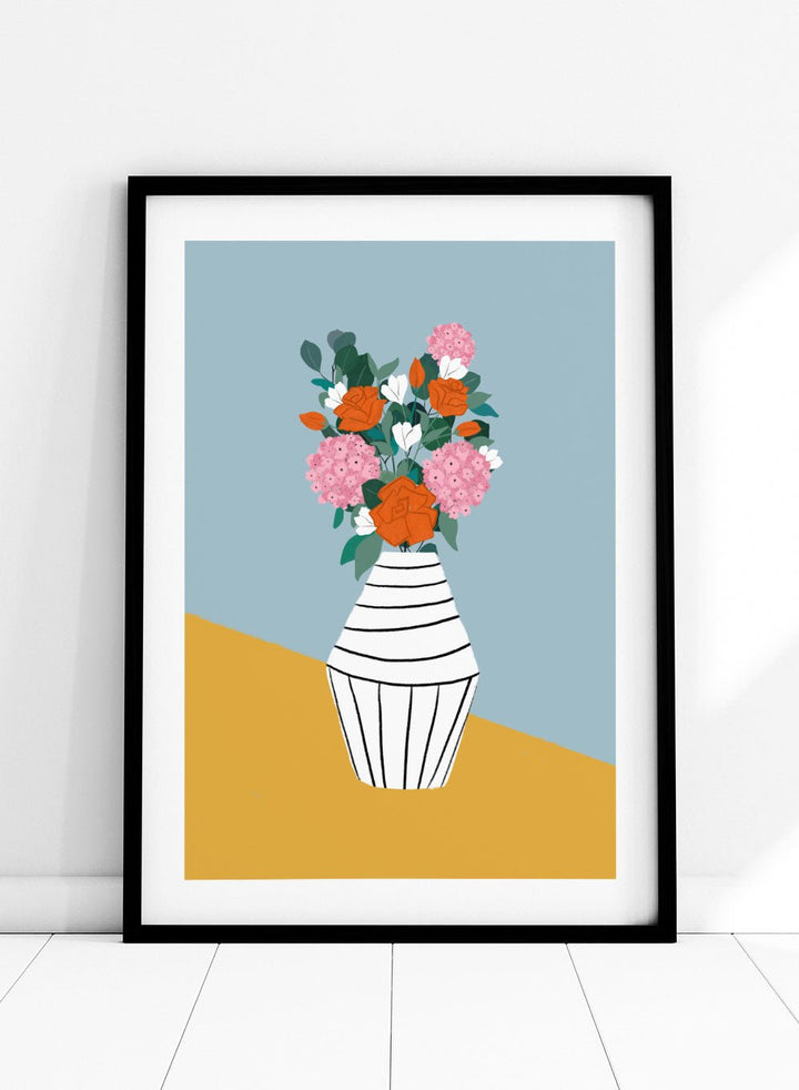 'Arrangement on Ochre' Aesthetic Art Print_Sugar & Canvas
