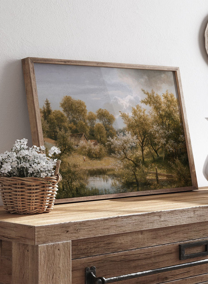 "Flowering fruit trees near Loschwitz" Art Print_Sugar & Canvas