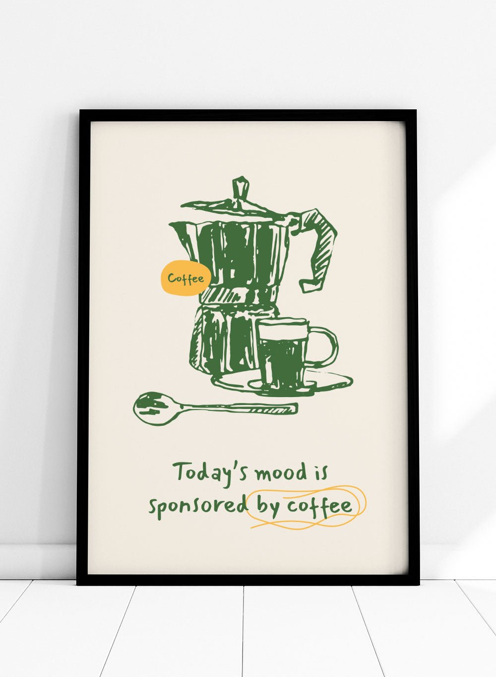Mood: Caffeinated Coffee Aesthetic Kitchen Art Print_Sugar & Canvas