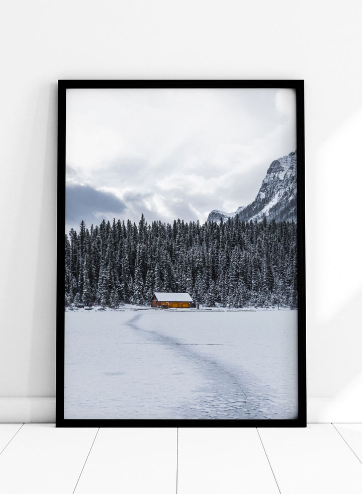 Winter Cottage Art Print_Sugar & Canvas