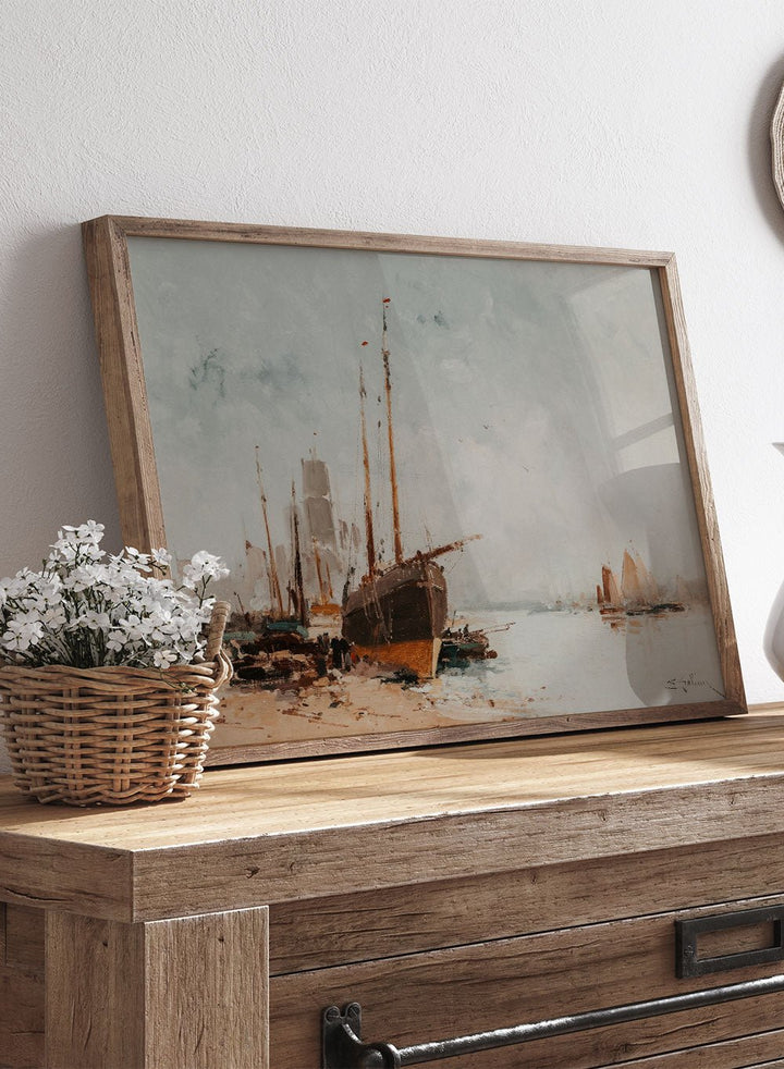 "Boats in Port" Art Print_Sugar &amp; Canvas