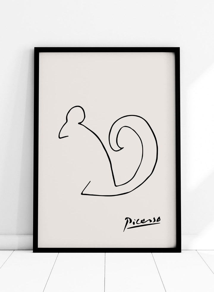 Pablo Picasso Squirrel Sketch Line Art Print_Sugar & Canvas