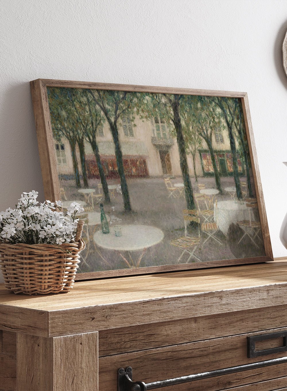 "The Square of Water Drinkers, Aix - les - Bains" Art Print_Sugar & Canvas