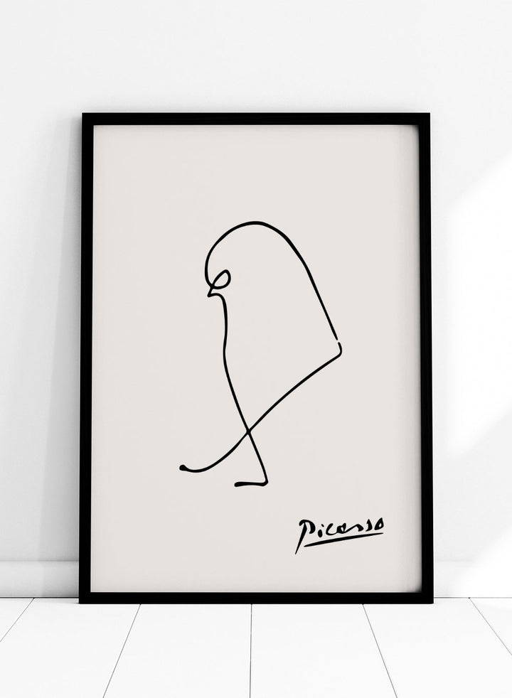 Pablo Picasso Sparrow Bird Sketch Line Art Print_Sugar & Canvas