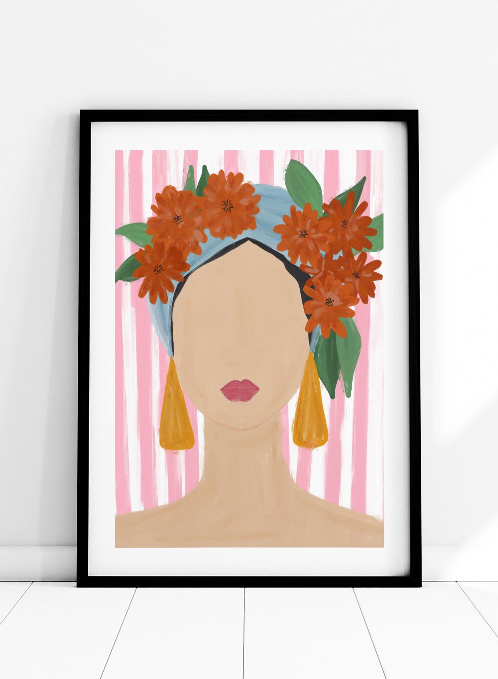 'Head of Flowers' Aesthetic Art Print_Sugar & Canvas
