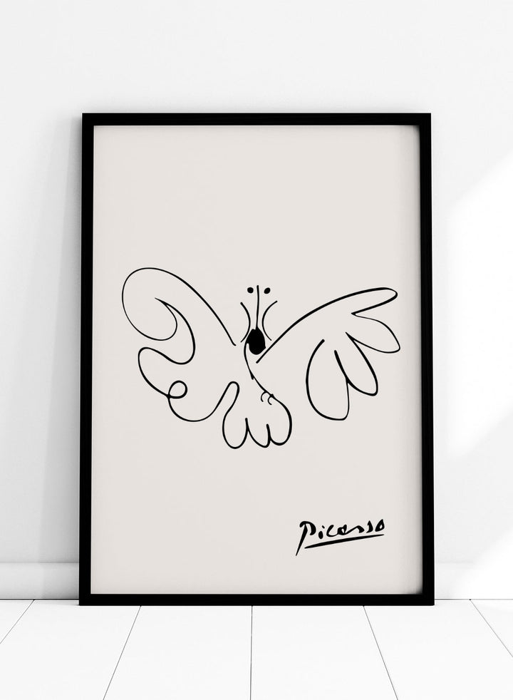Pablo Picasso Butterfly Sketch Line Art Print_Sugar & Canvas
