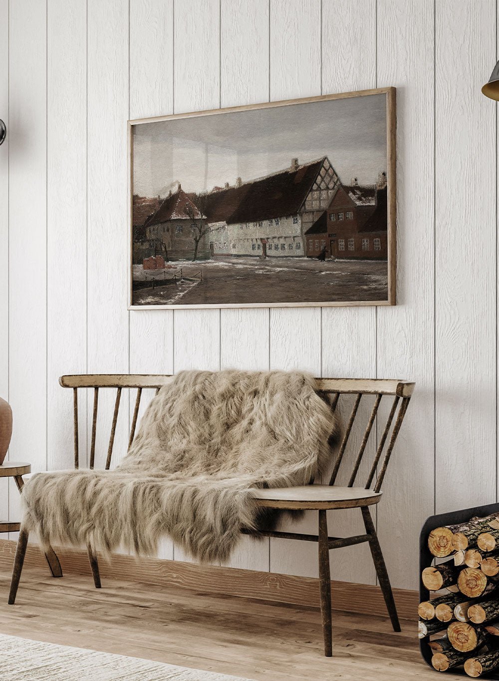 "Winter evening in Ribe" Art Print_Sugar & Canvas