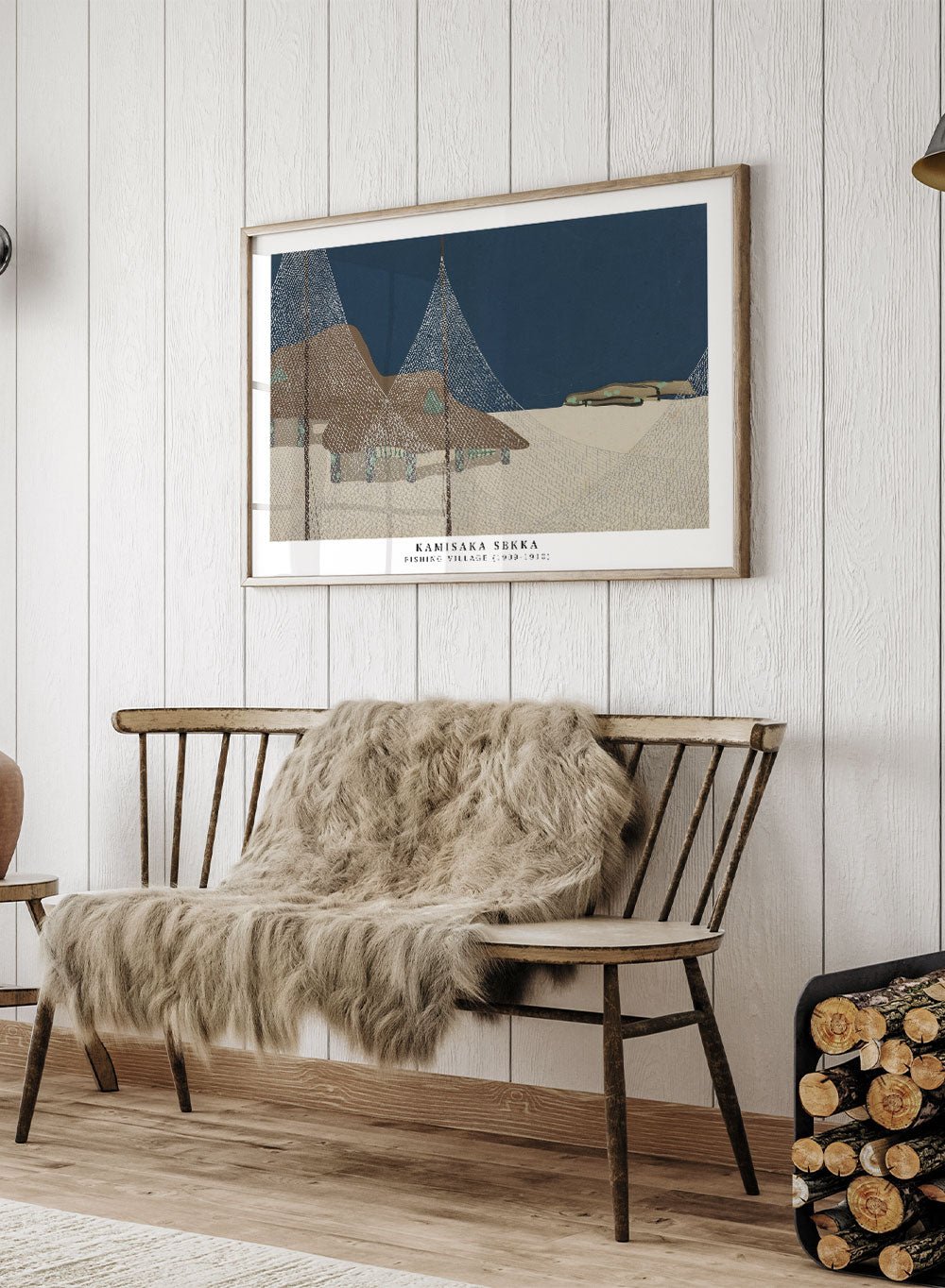 Kamisaka Sekka "Fishing Village" Art Print_Sugar & Canvas