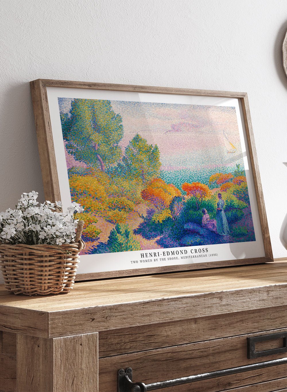 Two Women by the Shore, Mediterranean by Henri - Edmond Cross Print_Sugar & Canvas