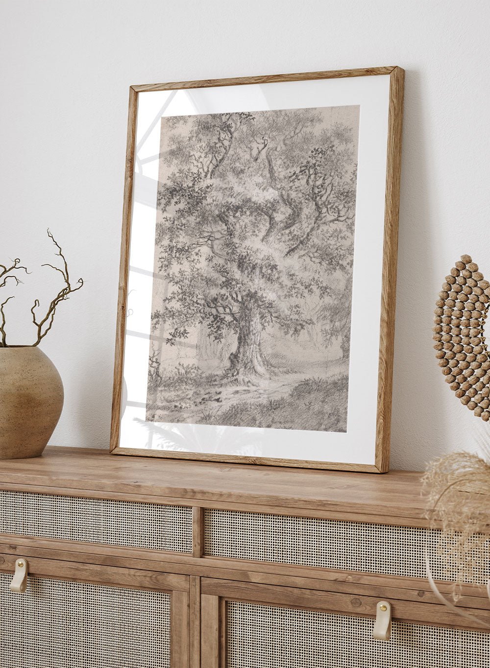 "A Leafy Oak by a Woodland Path" Art Print_Sugar & Canvas