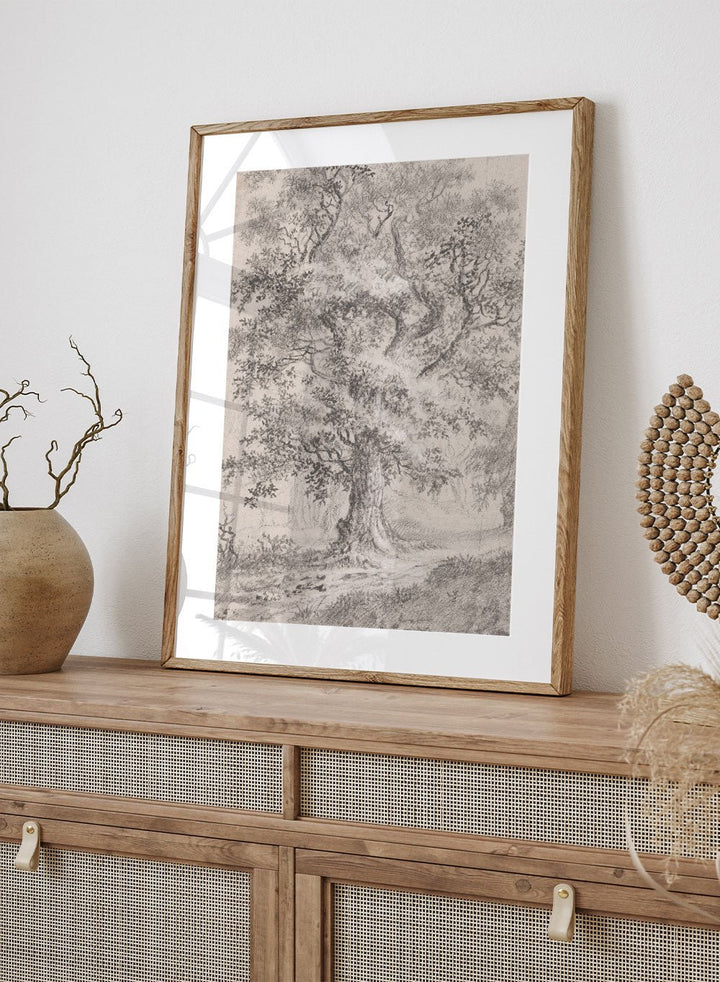 "A Leafy Oak by a Woodland Path" Art Print_Sugar & Canvas