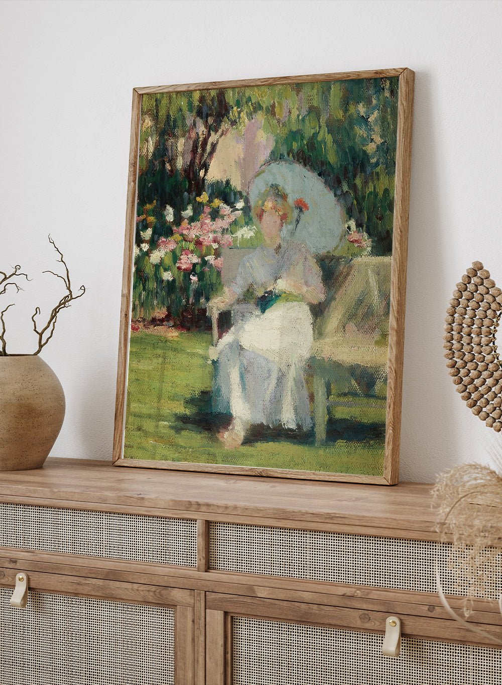 "Portrait of Alice L. Riddle Kindler in the Phlox Garden" Art Print_Sugar & Canvas
