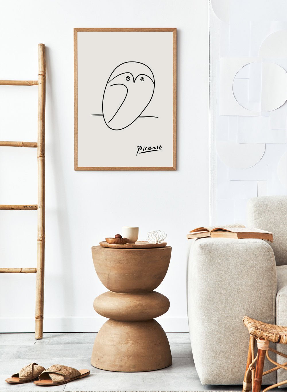 Pablo Picasso Owl Sketch Line Art Print_Sugar & Canvas