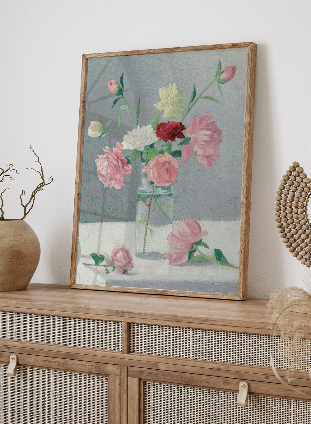 "Vase of Roses" Art Print_Sugar & Canvas