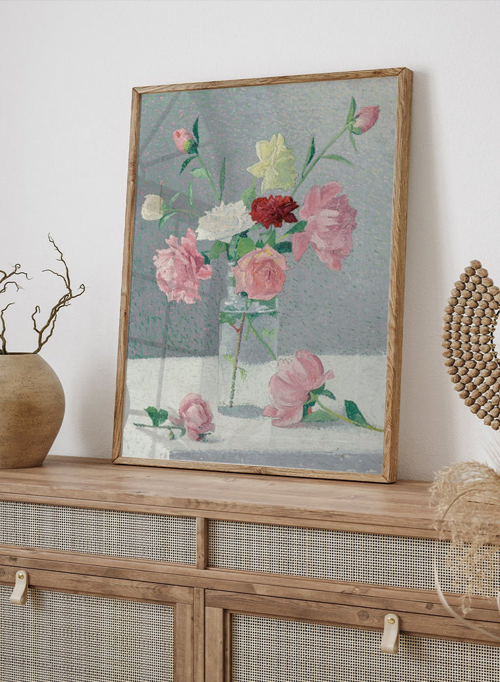 "Vase of Roses" Art Print_Sugar & Canvas