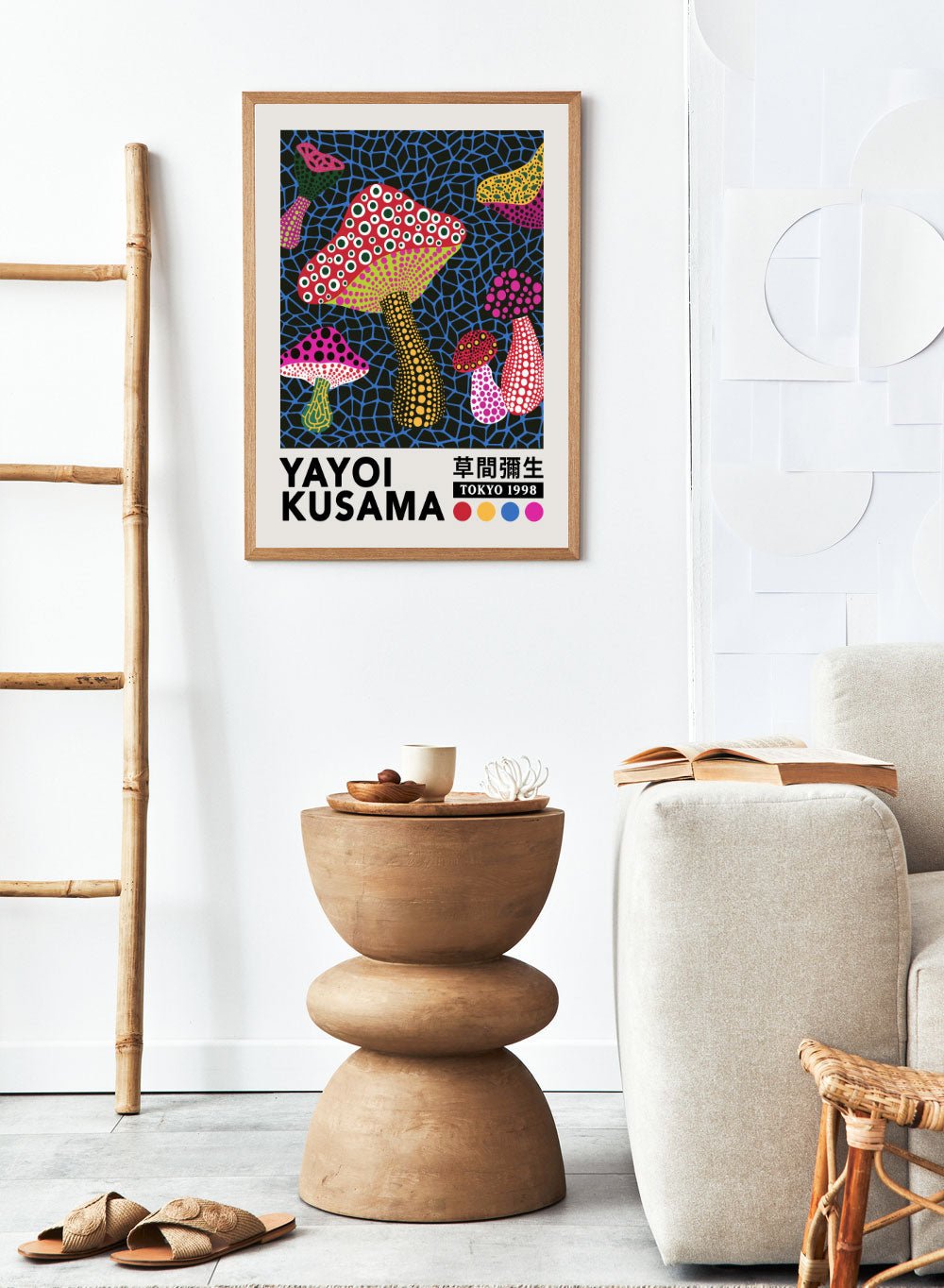Yayoi Kusama Mushrooms Inspired Art Print_Sugar & Canvas
