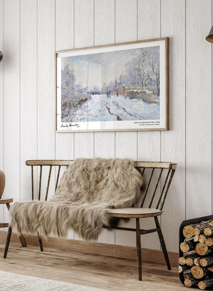 Claude Monet Snow at Argenteuil Art Print_Sugar & Canvas