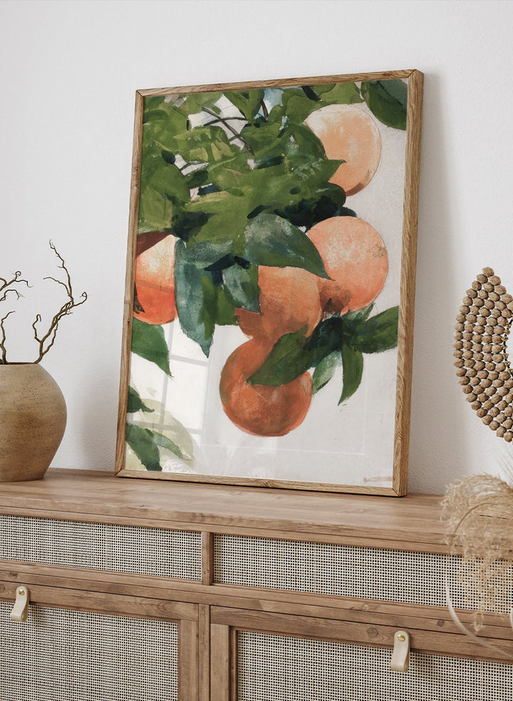 "Oranges on a Branch" Art Print_Sugar & Canvas