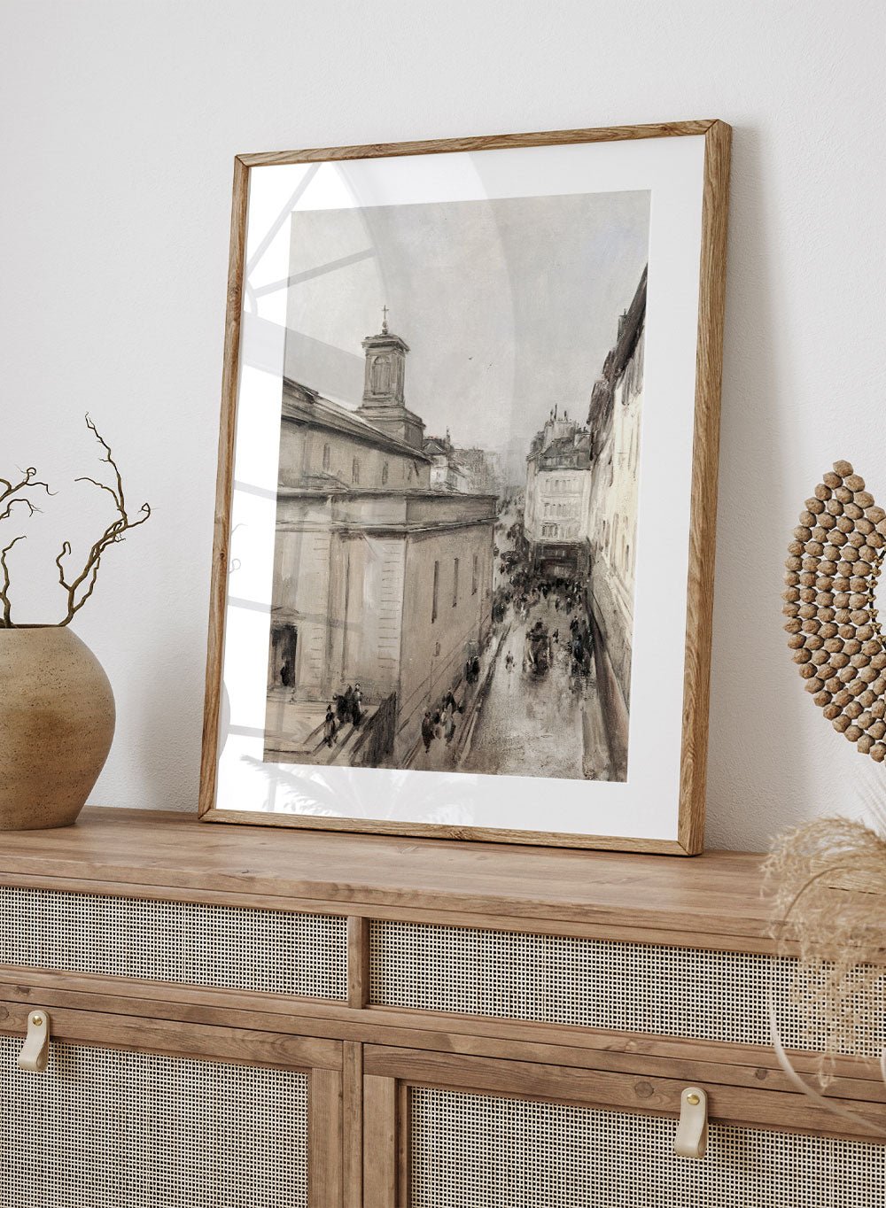 "View of the Church of Notre Dame de Lorette and the Rue Fléchier" Art Print_Sugar & Canvas