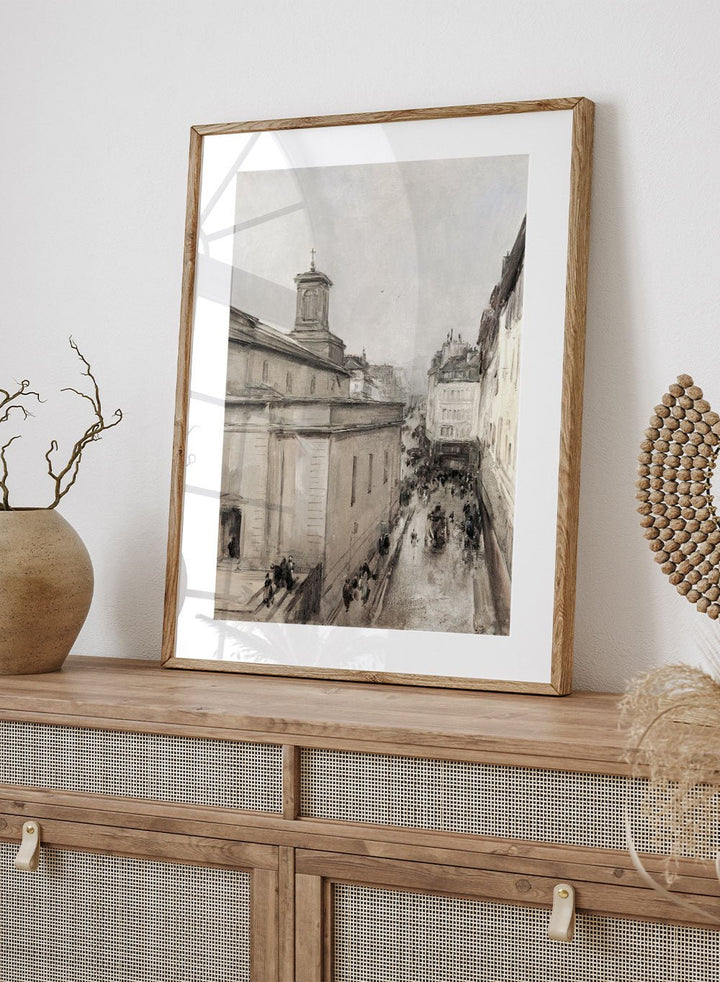 "View of the Church of Notre Dame de Lorette and the Rue Fléchier" Art Print_Sugar & Canvas