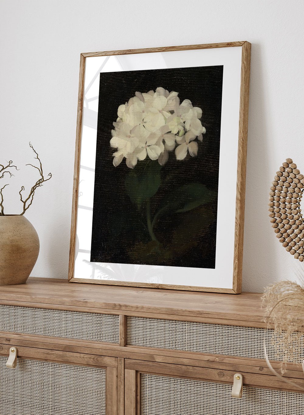 "White Hydrangea" Art Print_Sugar & Canvas